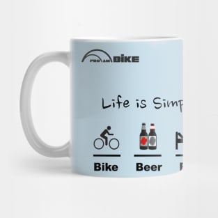 Bike Shirt - Life is Simple - Bike - Beer - Bed Mug